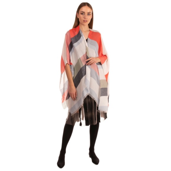 Maje Accessories - NWT MAJE Paris Multicolored Wrap Scarf Poncho